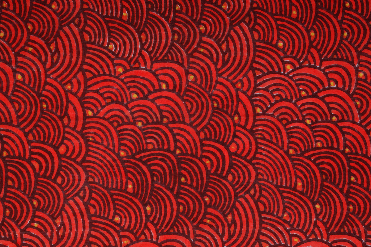 Machli Napkins (Set of 4) | Vermillion + Ochre