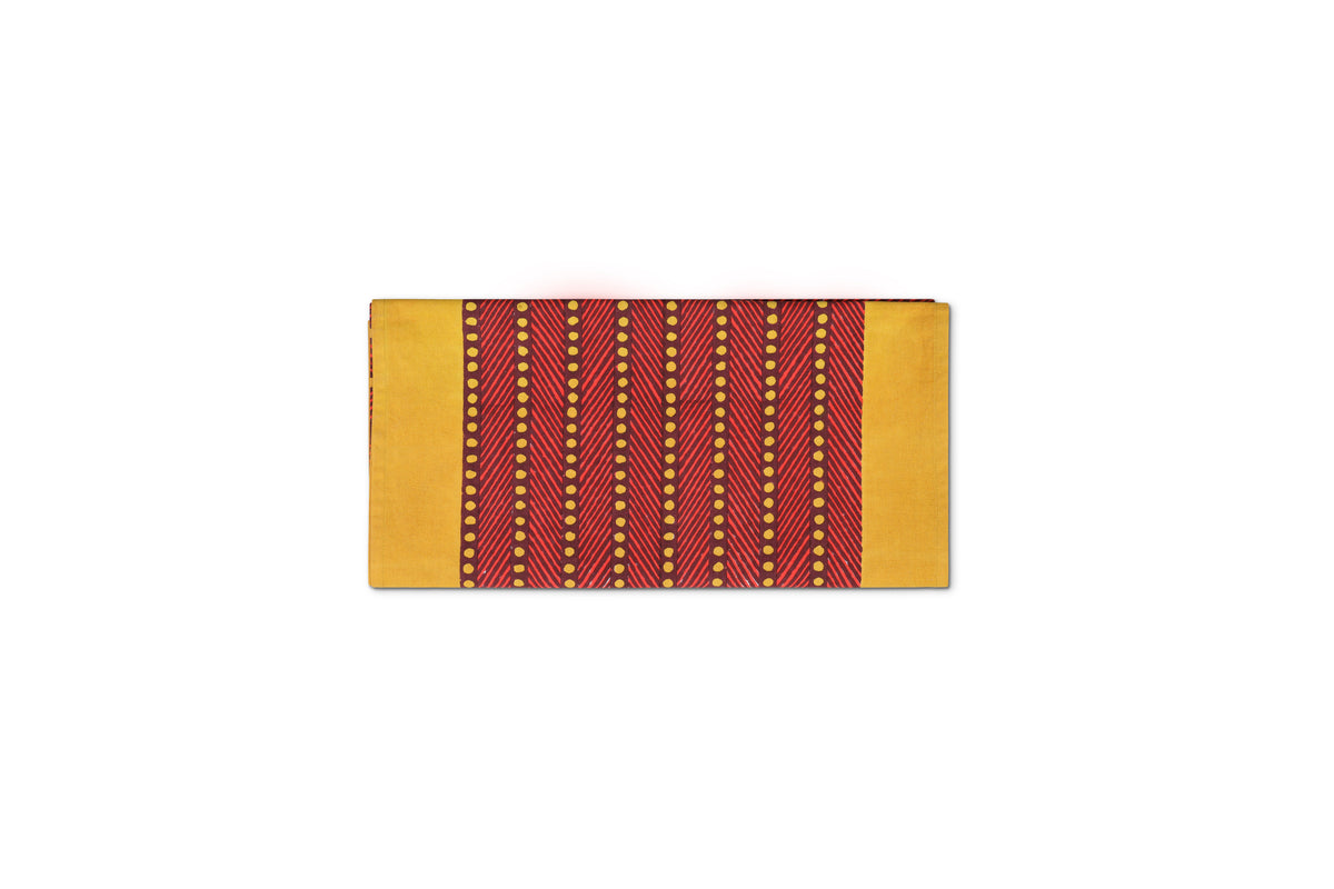 Mor Cross Table Runner | Vermillion + Ochre