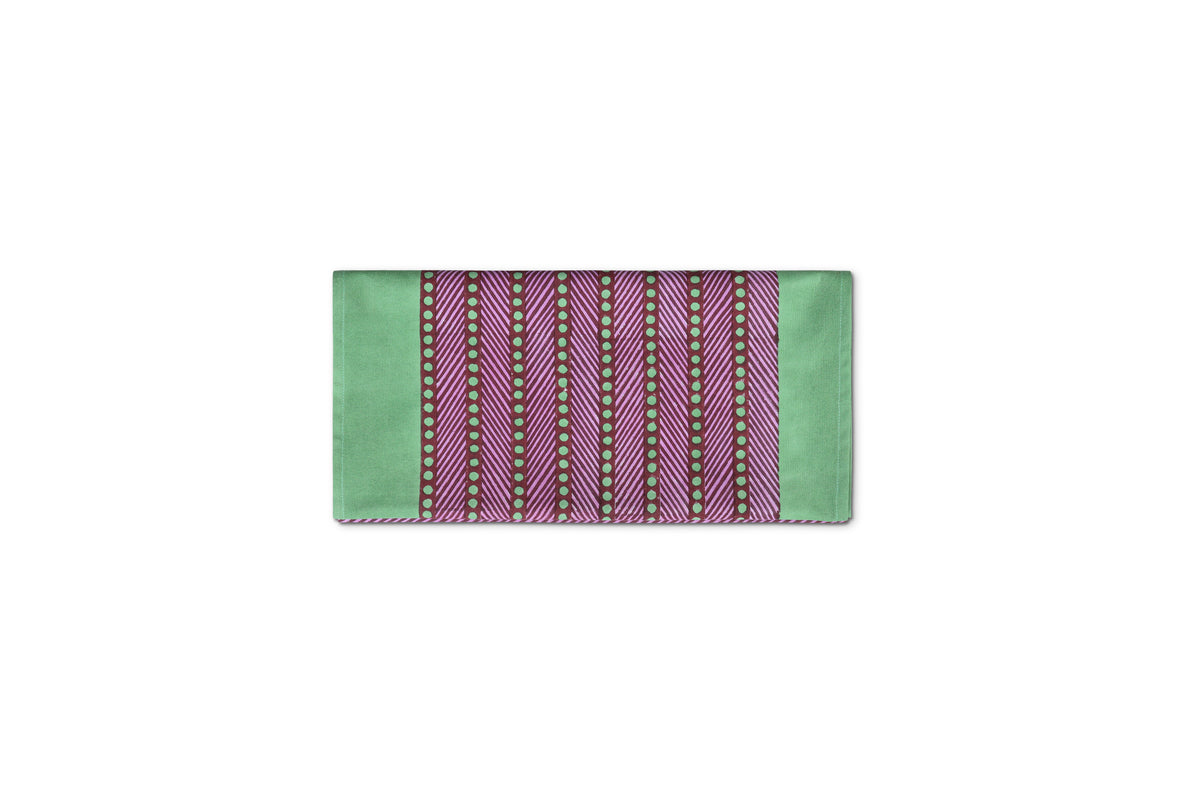 Mor Cross Table Runner | Orchid + Celadon
