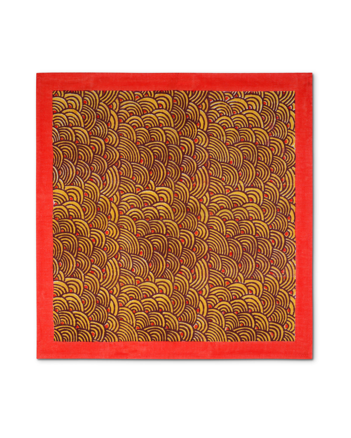 Machli Napkins (Set of 4) | Vermillion + Ochre