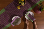 Mor Cross Table Runner | Orchid + Celadon