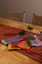 Mor Split Table Runner | Vermillion + Ochre